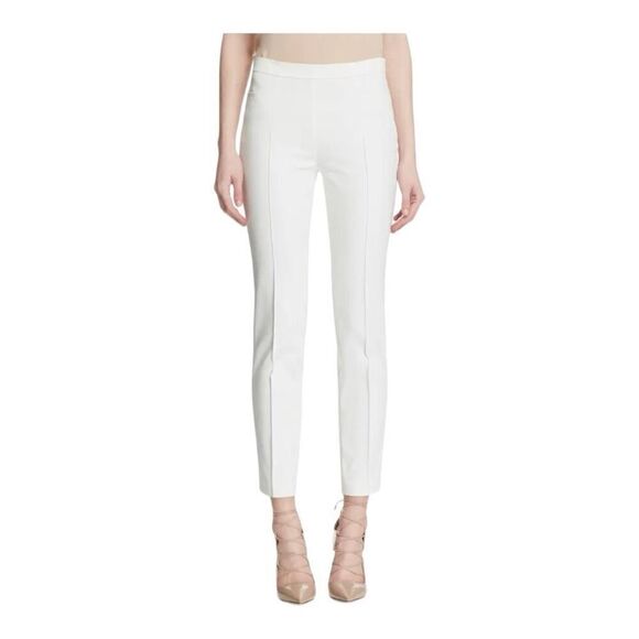 Akris Punto Franca Techno Cotton Blend Cream Ankle Pants Size 10 - Picture 1 of 5